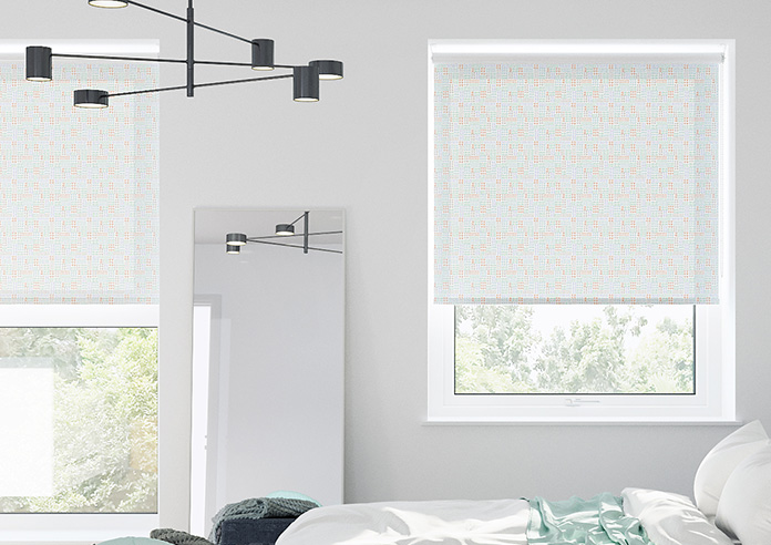 Watercolour Triangles, Bronze Azure - Twist&Fit Roller Blind - Image 3